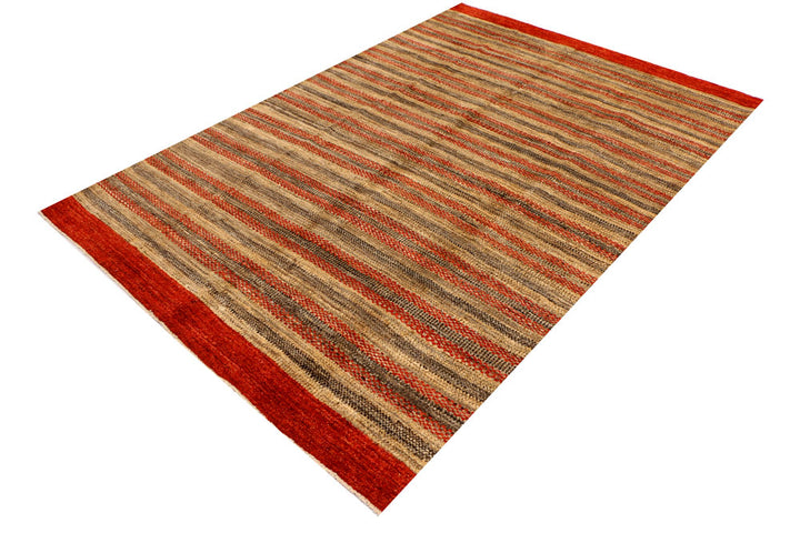 Multi Colored Gabbeh 5' 6 x 8' 1 - No. 34423 - ALRUG Rug Store