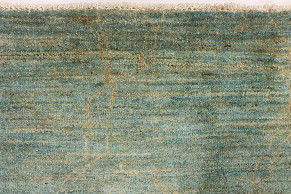 Cadet Blue Gabbeh 6' x 9' 4 - No. 34428 - ALRUG Rug Store