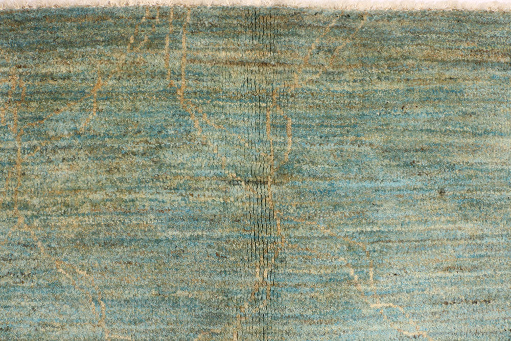 Cadet Blue Gabbeh 6' x 9' 4 - No. 34428 - ALRUG Rug Store