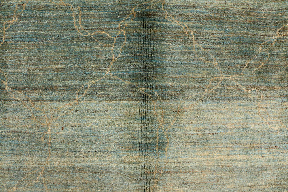 Cadet Blue Gabbeh 6' x 9' 4 - No. 34428 - ALRUG Rug Store