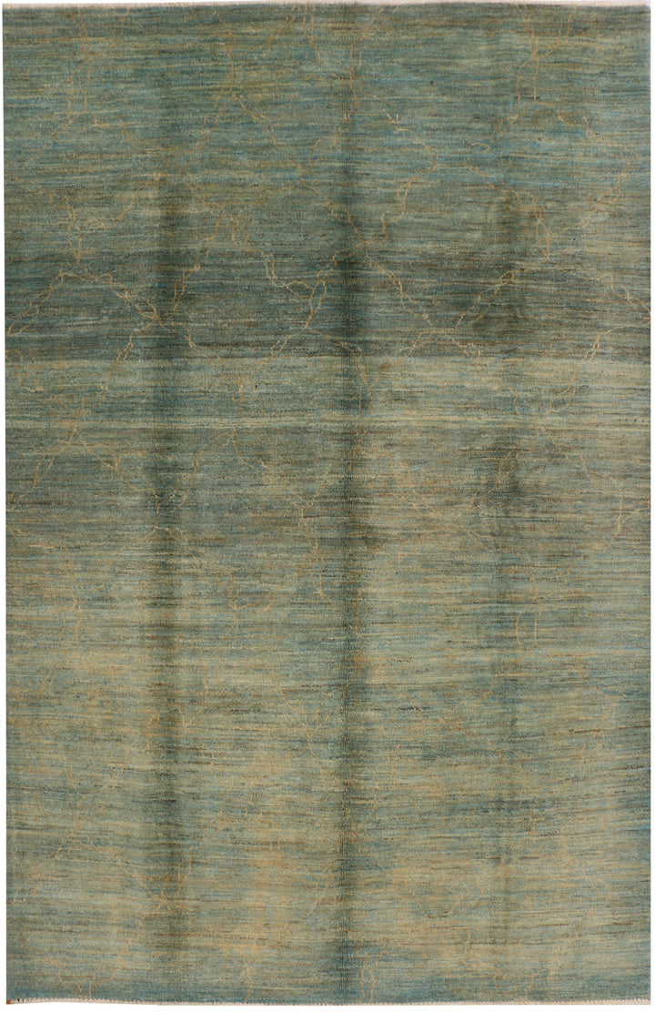 Cadet Blue Gabbeh 6' x 9' 4 - No. 34428 - ALRUG Rug Store