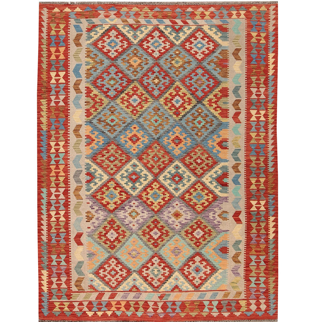 Vegetable Kilim 6' x 8' (ft) - No. AL76009 - ALRUG Rug Store