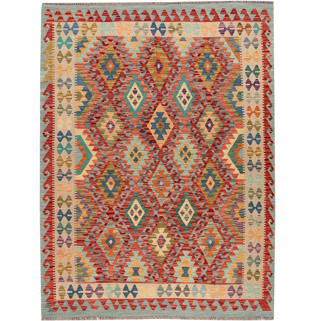 Vegetable Kilim 5' 8 x 7' 5 (ft) - No. AL17772 - ALRUG Rug Store