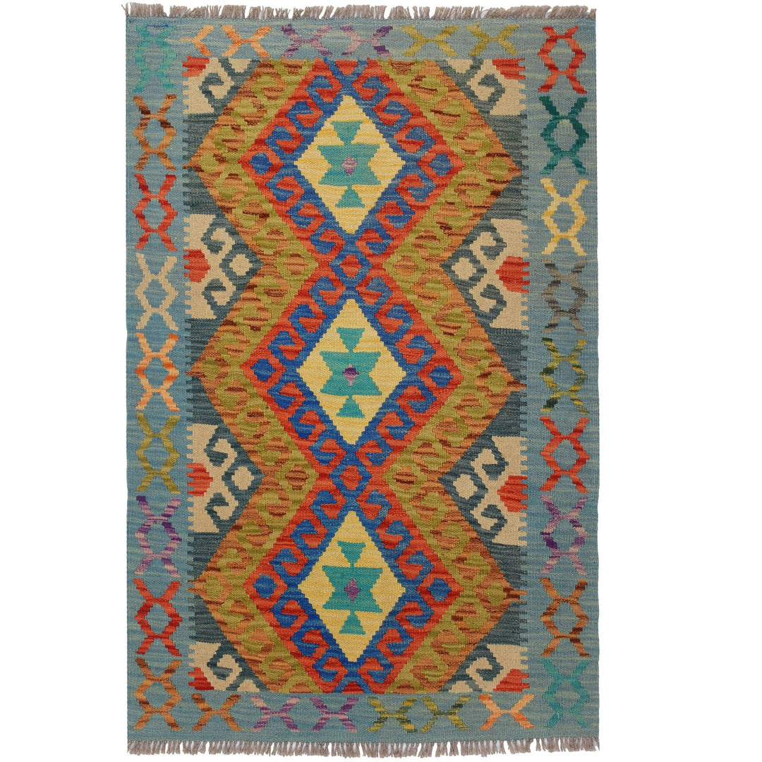 Vegetable Kilim 2' 7 x 4' 1 (ft) - No. AL67031 - ALRUG Rug Store