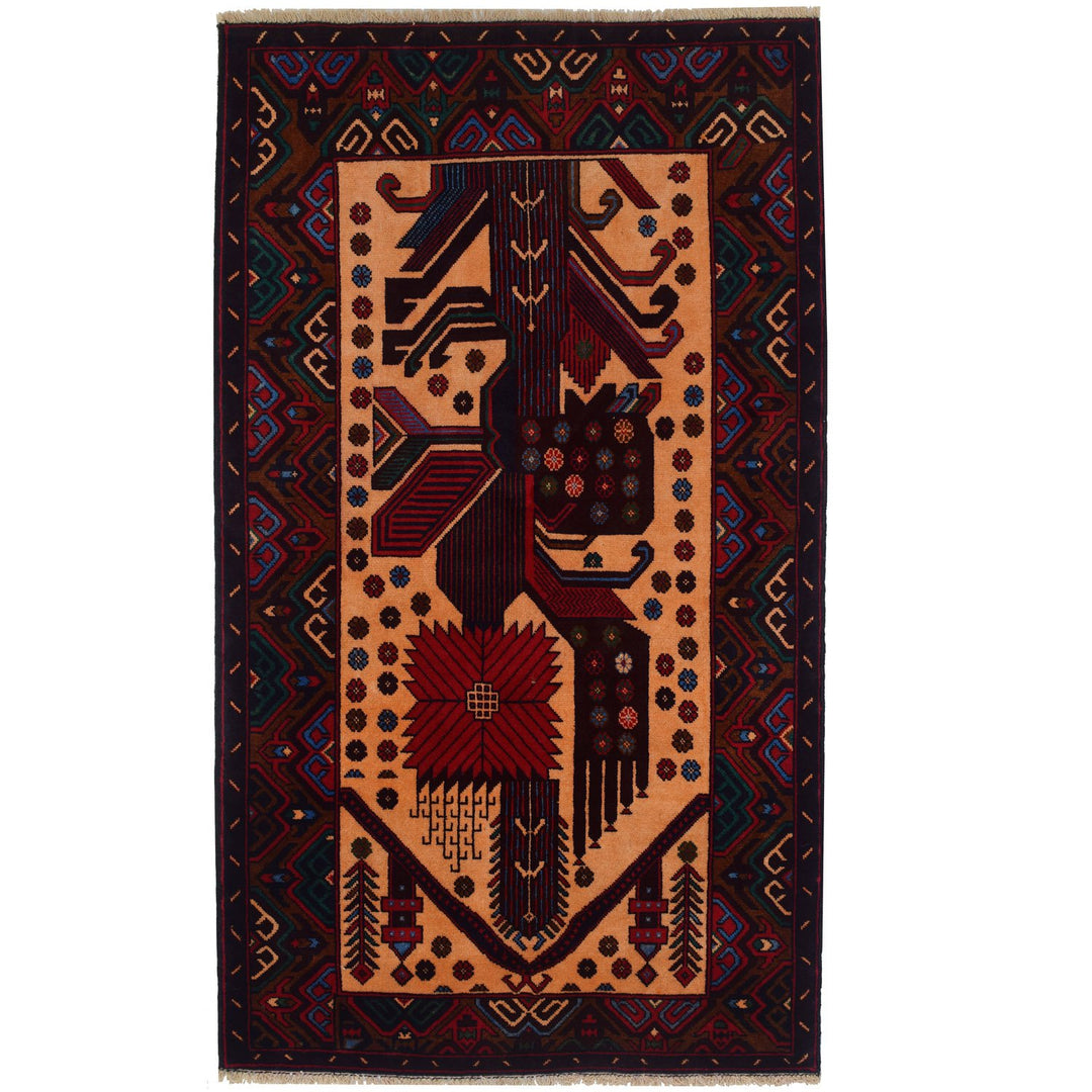 Baluchi Rug 3' 1 x 5' 4 (ft) - No. AL80642 - ALRUG Rug Store