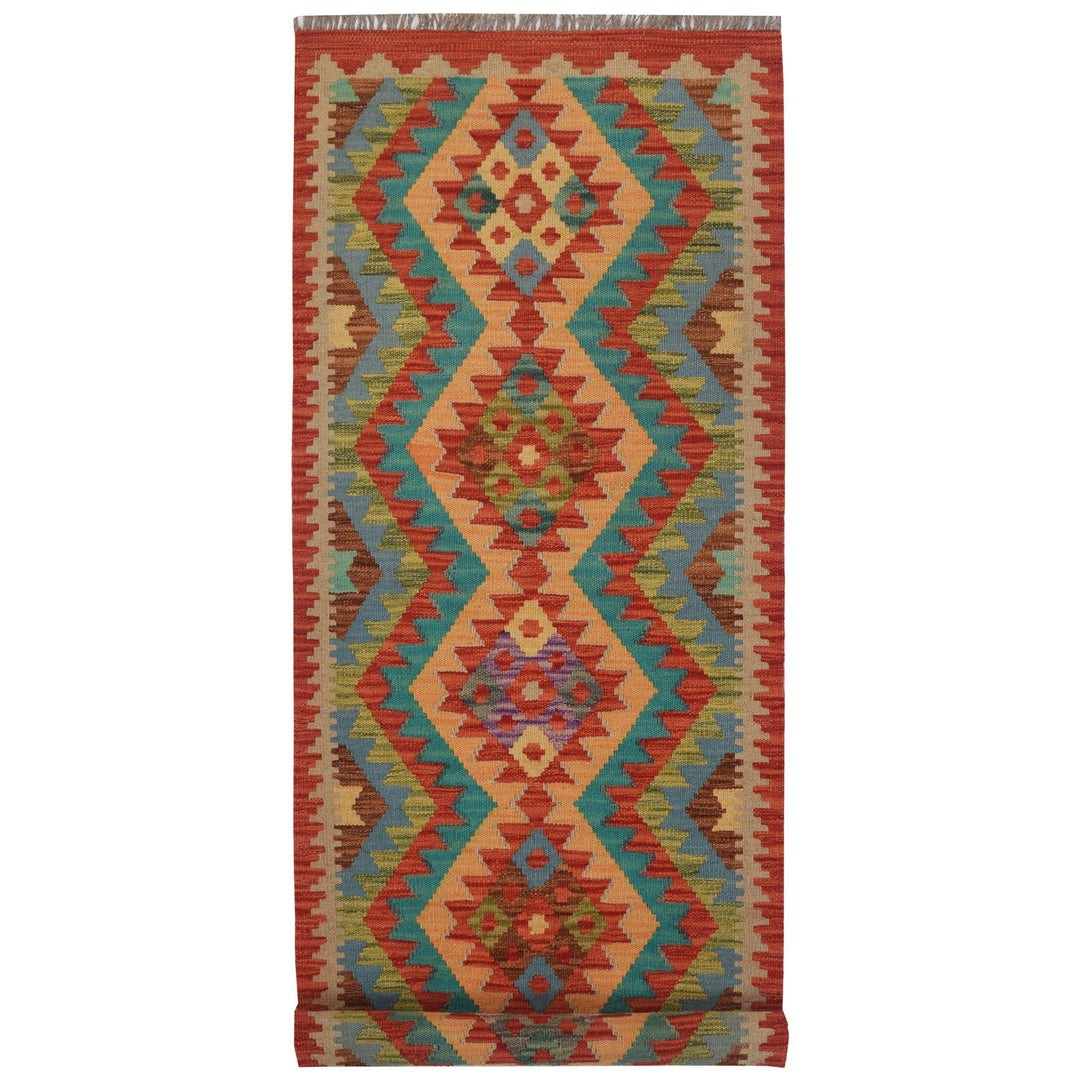 Vegetable Kilim 2' 1 x 5' 6 (ft) - No. AL38838 - ALRUG Rug Store