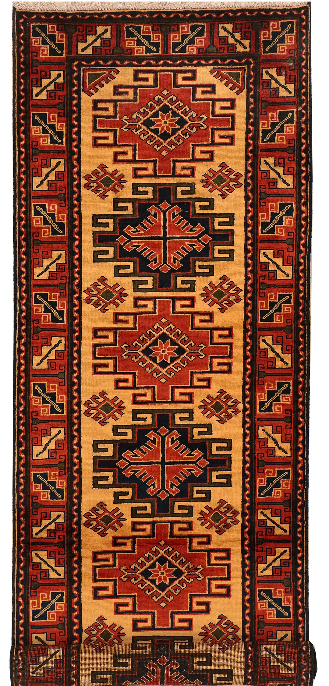 Dark Orange Kargai 2' 10 x 9' 7 - No. 35678 - ALRUG Rug Store