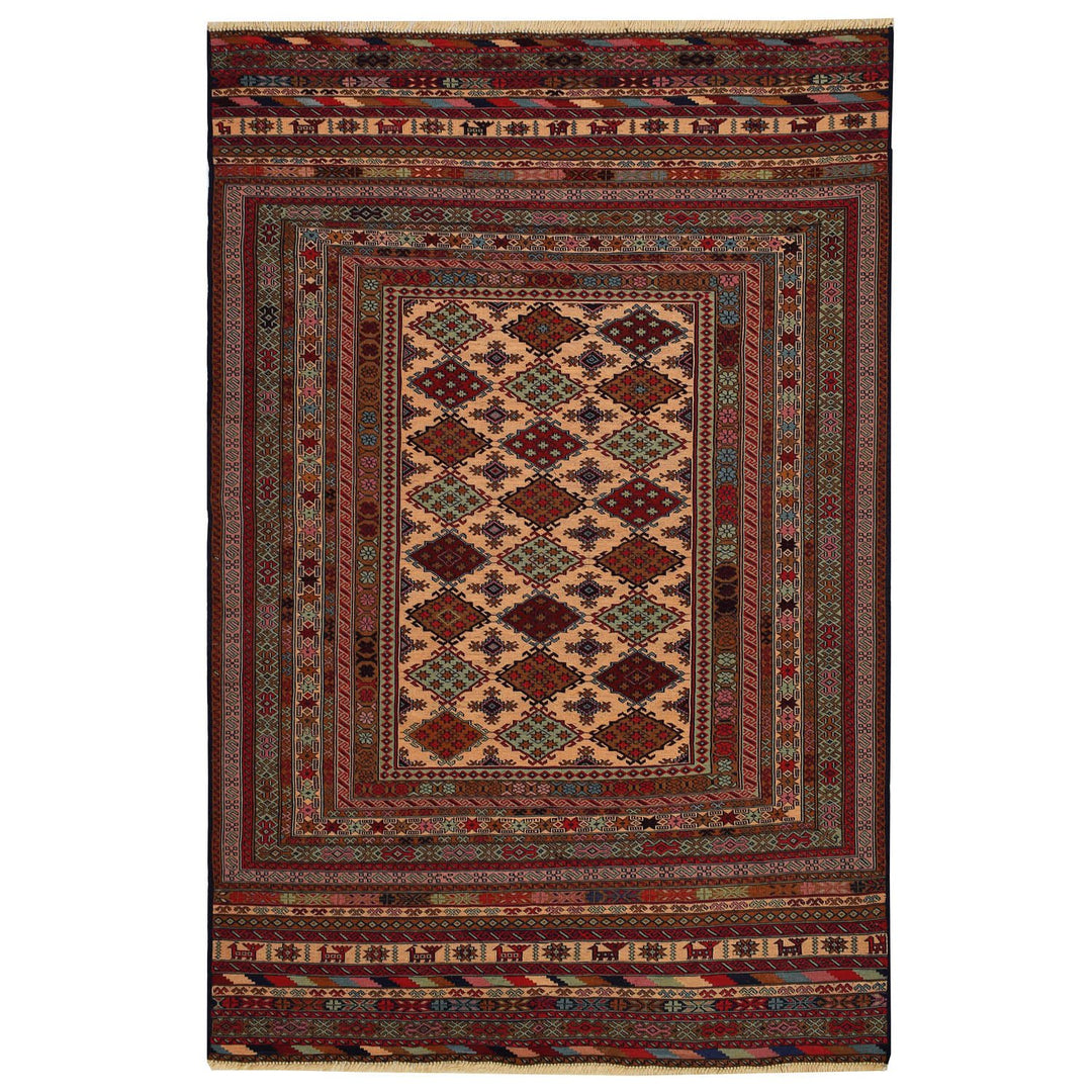 Maliki Kilim 4' 1 x 6' 1 (ft) - No. AL21186 - ALRUG Rug Store