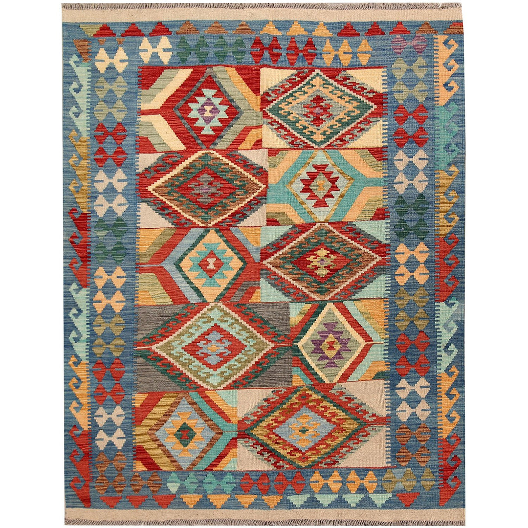 Vegetable Kilim 4' 9 x 6' 3 (ft) - No. AL17167 - ALRUG Rug Store