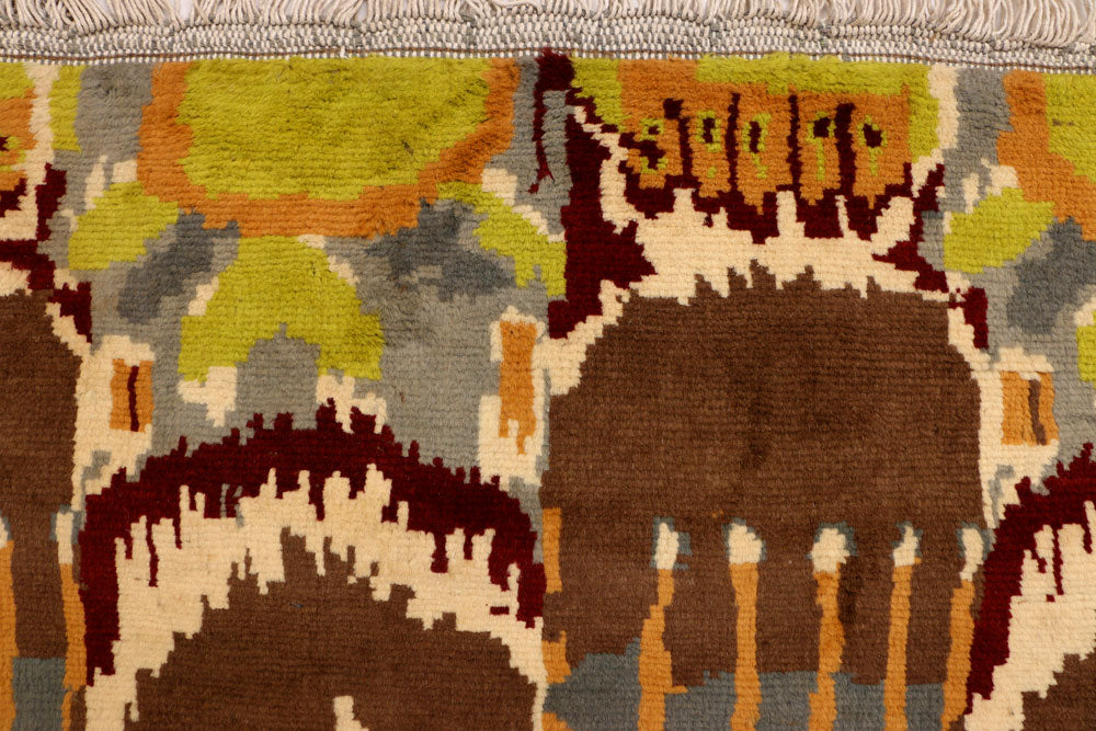 Multi Colored Gabbeh 4' 6 x 6' - No. 36479 - ALRUG Rug Store