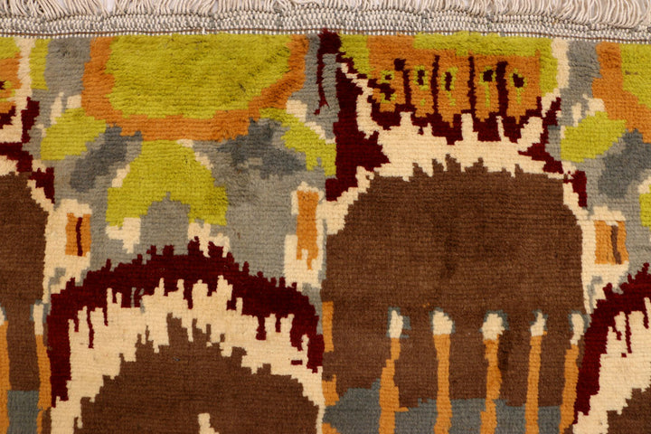 Multi Colored Gabbeh 4' 6 x 6' - No. 36479 - ALRUG Rug Store