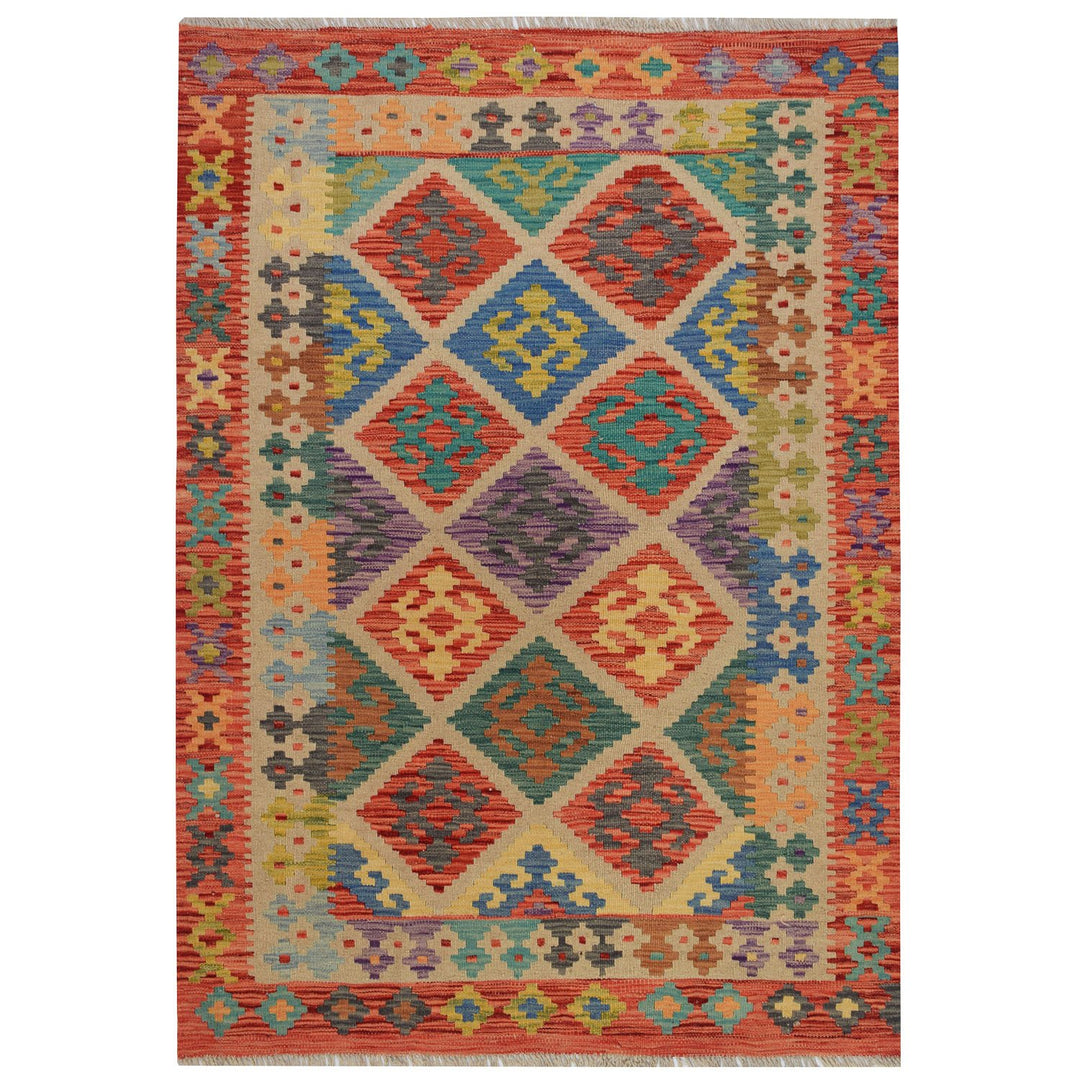 Vegetable Kilim 4' 1 x 5' 8 (ft) - No. AL19157 - ALRUG Rug Store