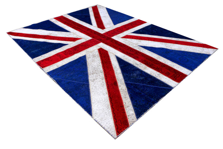 Multi Colored Patchwork 6' 11 x 9' 2 - No. 37469 - ALRUG Rug Store