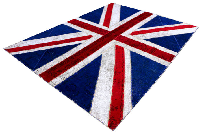 Multi Colored Patchwork 6' 11 x 9' 2 - No. 37469 - ALRUG Rug Store