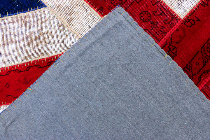 Multi Colored Patchwork 6' 11 x 9' 2 - No. 37469 - ALRUG Rug Store