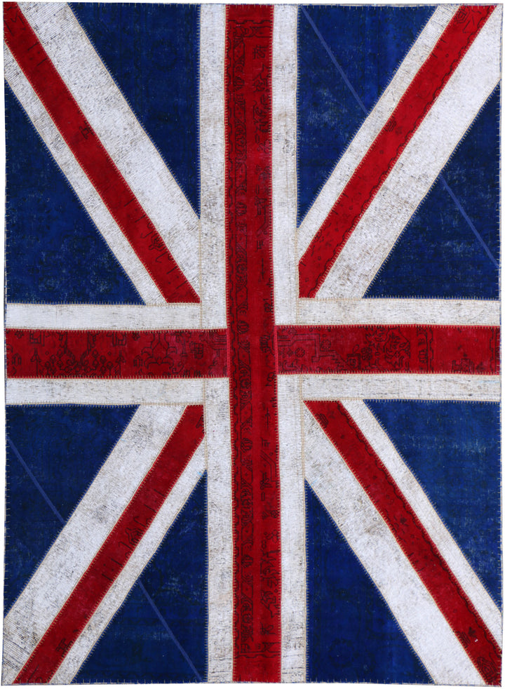 Multi Colored Patchwork 6' 11 x 9' 2 - No. 37469 - ALRUG Rug Store