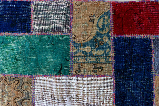 Multi Colored Patchwork 6' 8 x 9' 5 - No. 37471 - ALRUG Rug Store