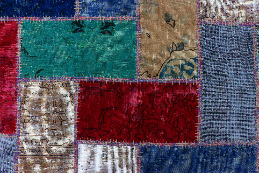 Multi Colored Patchwork 6' 8 x 9' 5 - No. 37471 - ALRUG Rug Store