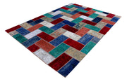 Multi Colored Patchwork 6' 8 x 9' 5 - No. 37473 - ALRUG Rug Store
