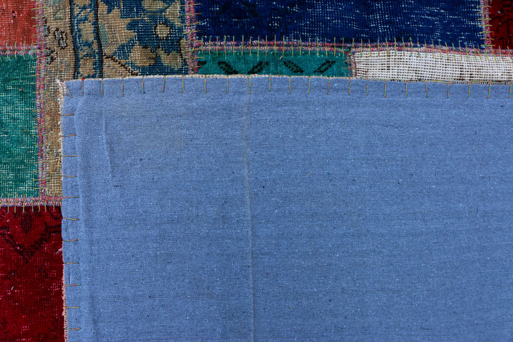 Multi Colored Patchwork 6' 8 x 9' 5 - No. 37473 - ALRUG Rug Store