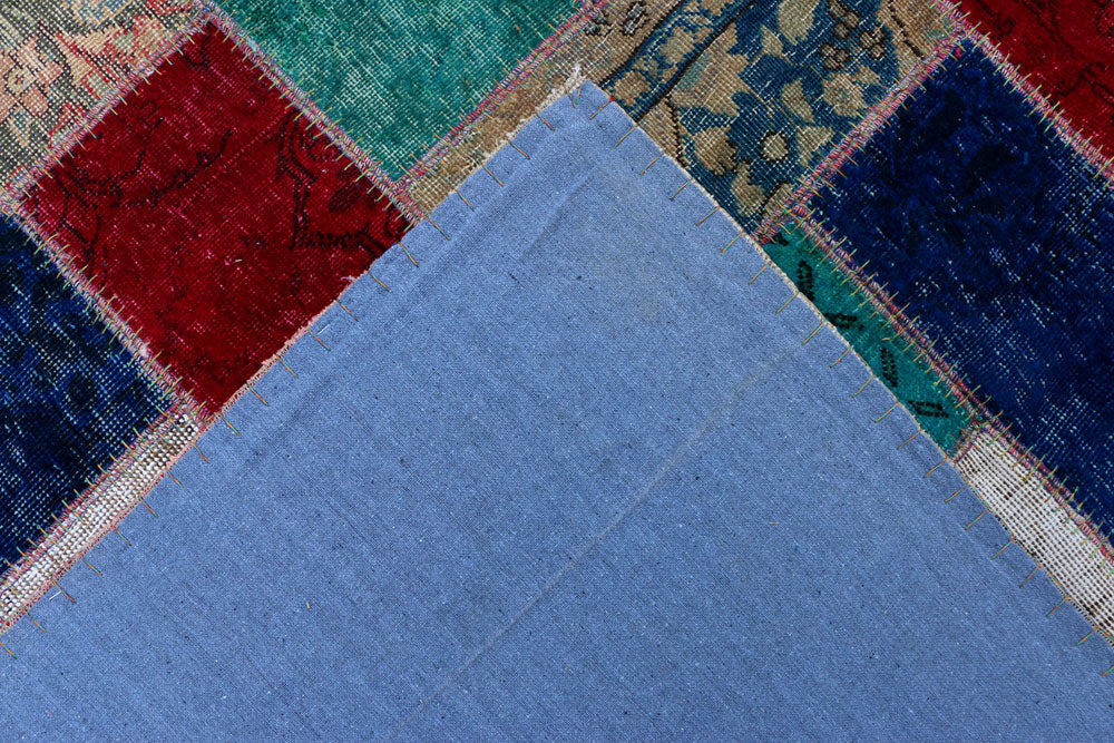 Multi Colored Patchwork 6' 8 x 9' 5 - No. 37473 - ALRUG Rug Store