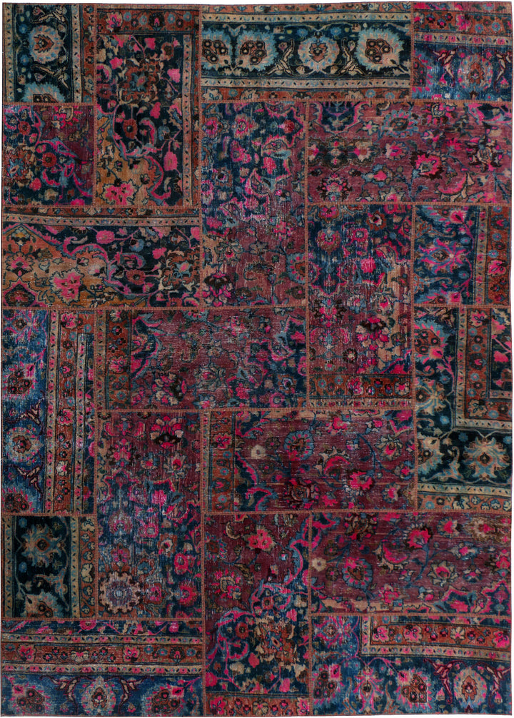 Multi Colored Patchwork 6' 11 x 9' 11 - No. 37481 - ALRUG Rug Store