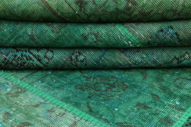 Medium Sea Green Patchwork 8' 6 x 11' 5 - No. 37483 - ALRUG Rug Store
