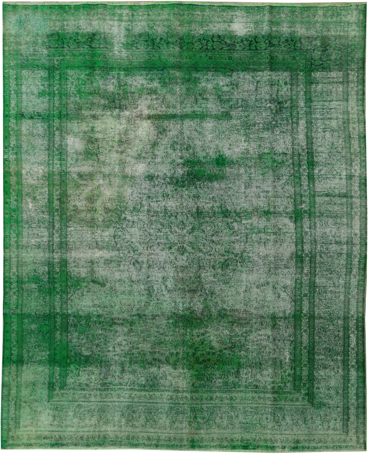 Green Overdyed 9' 5 x 12' 3 - No. 37492 - ALRUG Rug Store