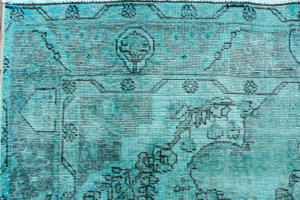 Light Sea Green Overdyed 6' 2 x 9' 2 - No. 37507 - ALRUG Rug Store