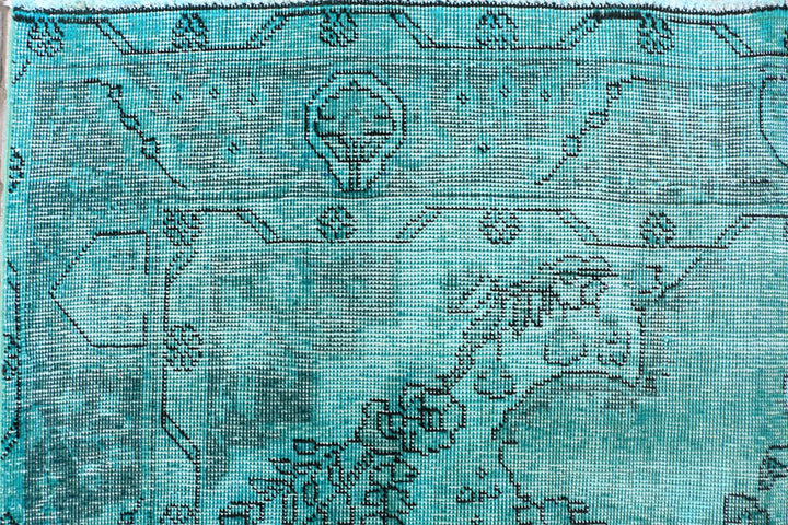 Light Sea Green Overdyed 6' 2 x 9' 2 - No. 37507 - ALRUG Rug Store