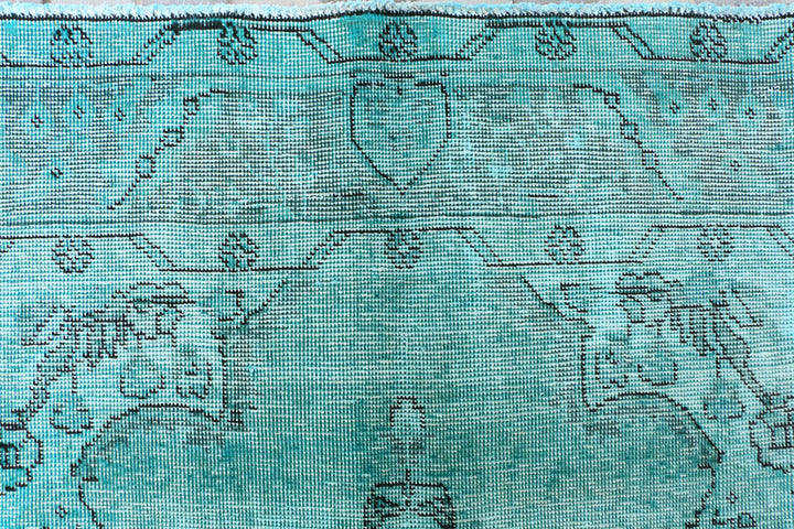 Light Sea Green Overdyed 6' 2 x 9' 2 - No. 37507 - ALRUG Rug Store