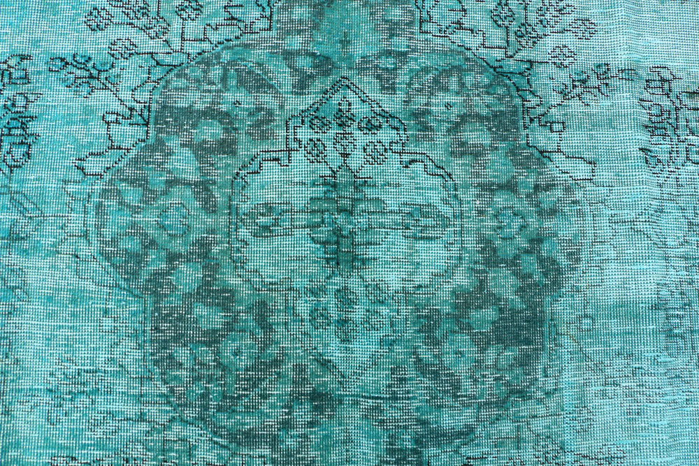 Light Sea Green Overdyed 6' 2 x 9' 2 - No. 37507 - ALRUG Rug Store