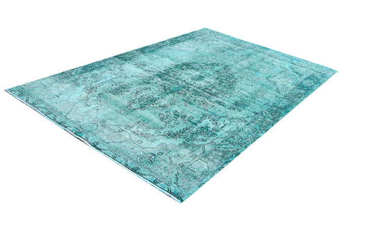 Light Sea Green Overdyed 6'  2" x 9'  2" - No. QA84321