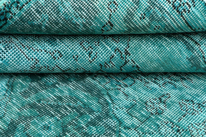 Light Sea Green Overdyed 6'  2" x 9'  2" - No. QA84321