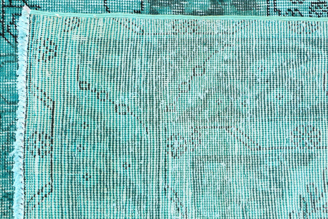 Light Sea Green Overdyed 6'  2" x 9'  2" - No. QA84321