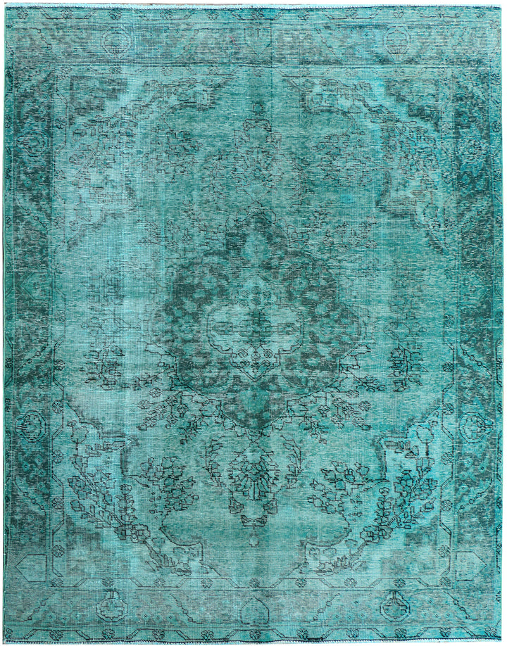 Light Sea Green Overdyed 6' 2 x 9' 2 - No. 37507 - ALRUG Rug Store