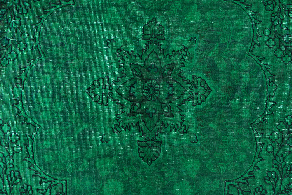 Forestgreen Overdyed 6' 4 x 9' 10 - No. 37509 - ALRUG Rug Store