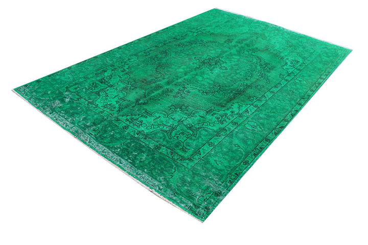 Forestgreen Overdyed 6' 4 x 9' 10 - No. 37509 - ALRUG Rug Store
