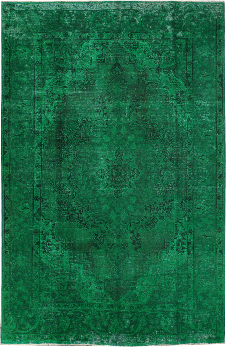 Forestgreen Overdyed 6' 4 x 9' 10 - No. 37509 - ALRUG Rug Store