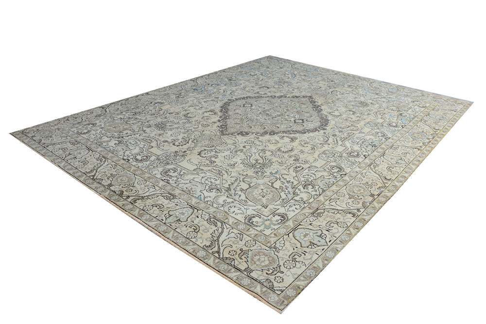 Light Grey Vintage 9' 8 x 12' 11 - No. 37554 - ALRUG Rug Store