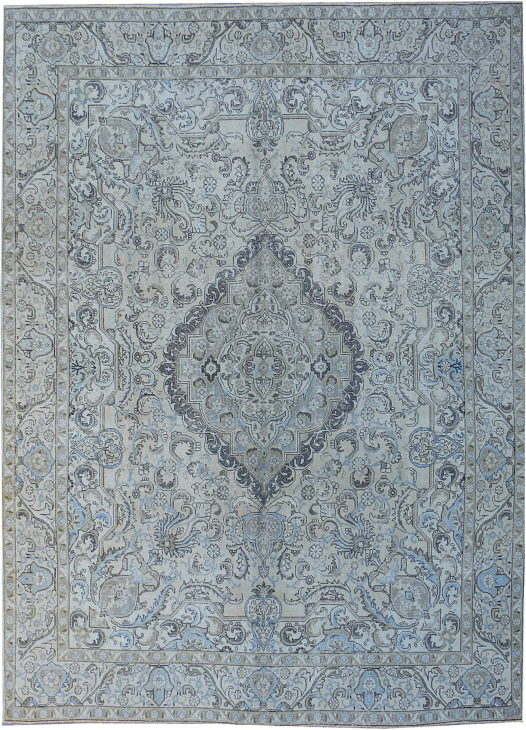 Light Grey Vintage 9' 8 x 12' 11 - No. 37554 - ALRUG Rug Store