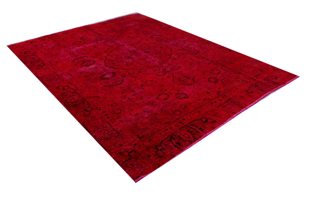 Maroon Overdyed 7' 9 x 9' 11 - No. 37558 - ALRUG Rug Store