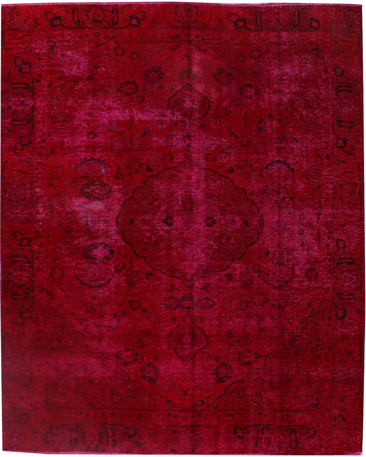 Maroon Overdyed 7' 9 x 9' 11 - No. 37558 - ALRUG Rug Store