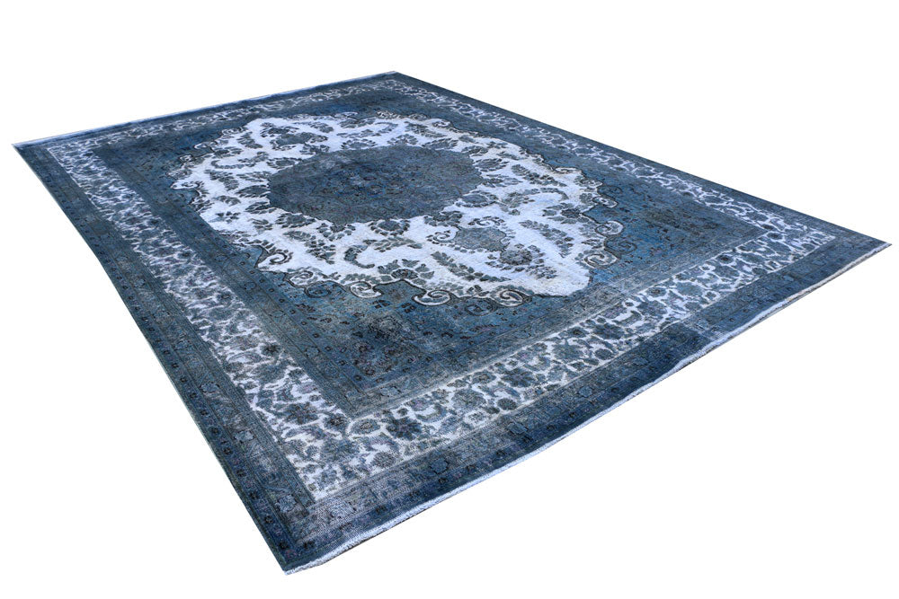 Light Slate Grey Overdyed 9' 5 x 12' 6 - No. 37565 - ALRUG Rug Store