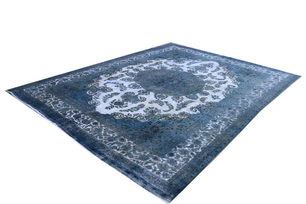 Light Slate Grey Overdyed 9' 5 x 12' 6 - No. 37565 - ALRUG Rug Store