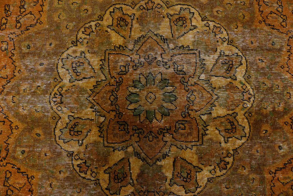Dark Goldenrod Overdyed 9' 10 x 12' 10 - No. 37568 - ALRUG Rug Store