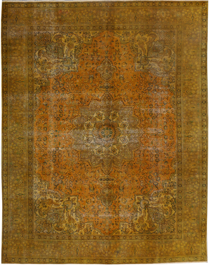 Dark Goldenrod Overdyed 9' 10 x 12' 10 - No. 37568 - ALRUG Rug Store