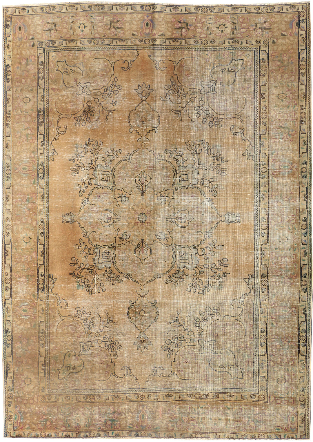 Tan Vintage 6' 9 x 9' 3 - No. 37594 - ALRUG Rug Store