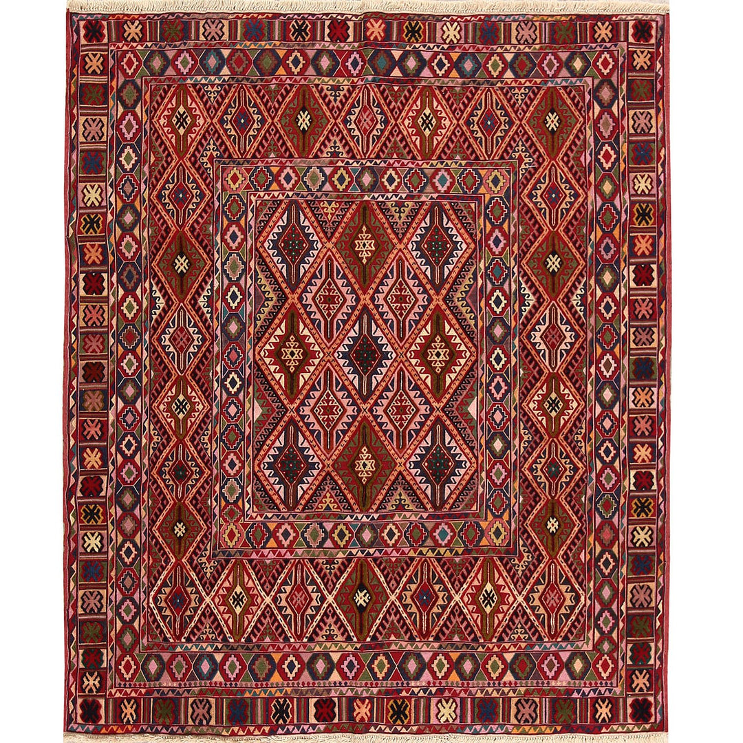 Nakhunak Kilim 4' 7 x 5' 8 (ft) - No. AL53252 - ALRUG Rug Store