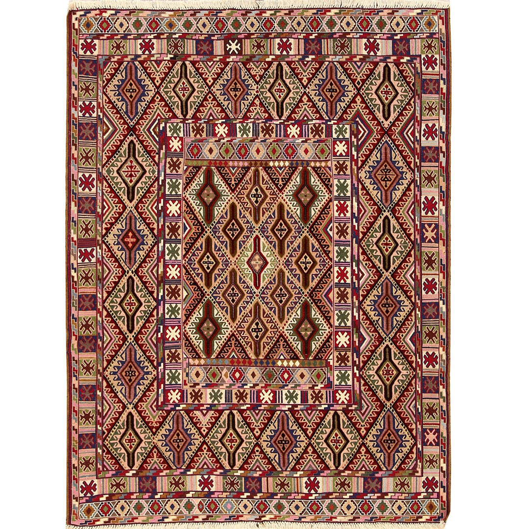 Nakhunak Kilim 4' 1 x 5' 5 (ft) - No. AL55379 - ALRUG Rug Store
